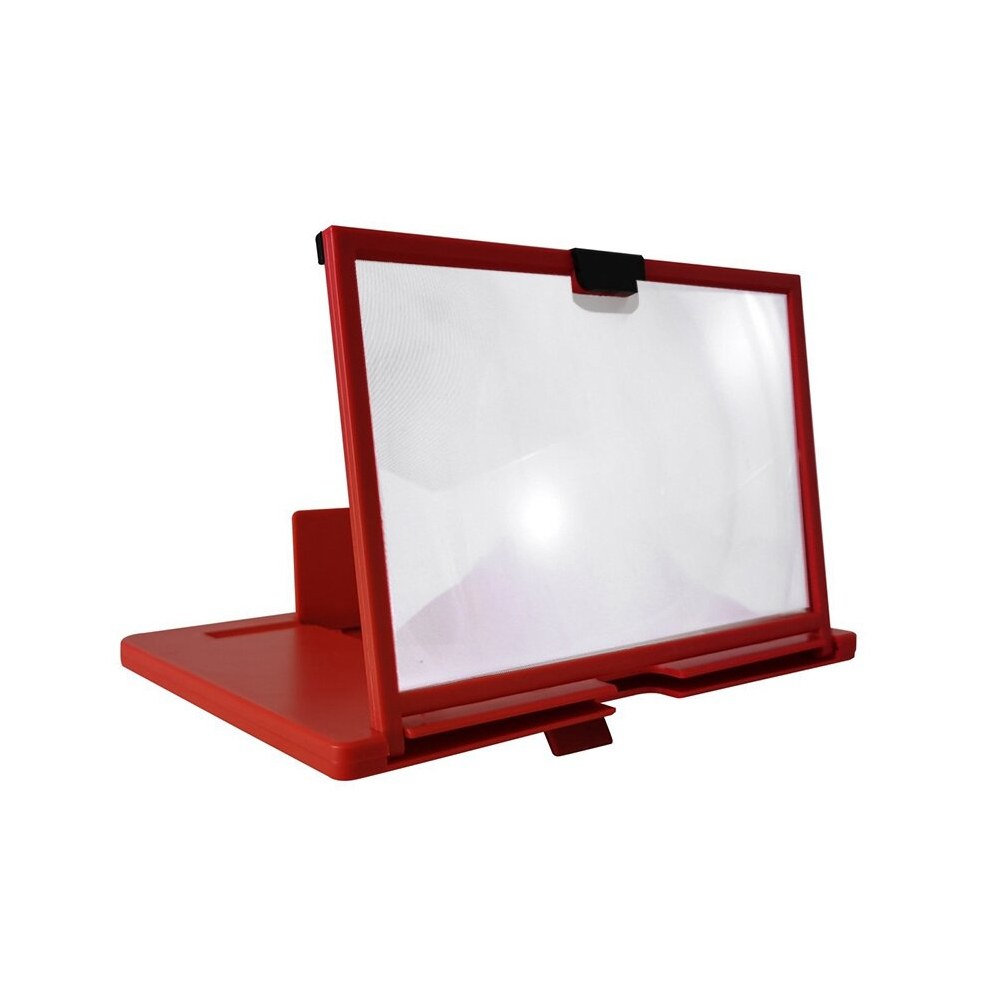Mobile Phone Screen Magnifier 12 Inch with Game Red Desk Holder