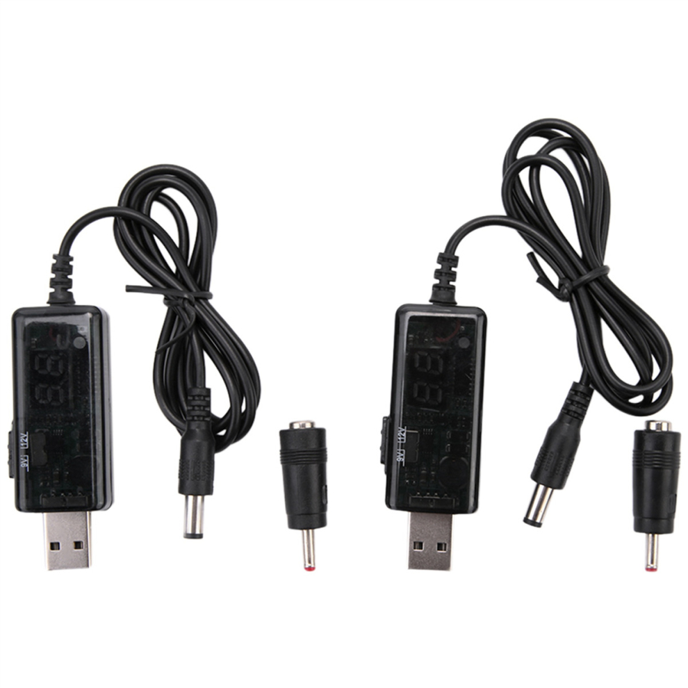 2 Pieces DC 5V to DC 9V 12V USB Voltage Step Up Converter Cable