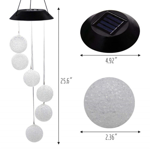 Solar Ball Light LED Colour Changing Garden Yard Hanging Decoration 2