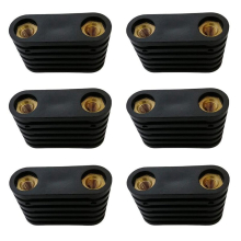6Pcs Windsurfing Black Plastic 2-Hole Footstrap Insert Windsurf Board