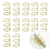 12 Pcs 3 Ring Book Rings Split Hinged 20mm Inner Diameter Gold 6