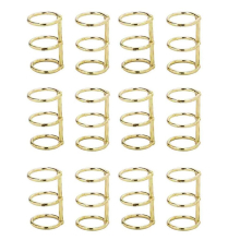 12 Pcs 3 Ring Book Rings Split Hinged 20mm Inner Diameter Gold