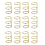 12 Pcs 3 Ring Book Rings Split Hinged 20mm Inner Diameter Gold 1