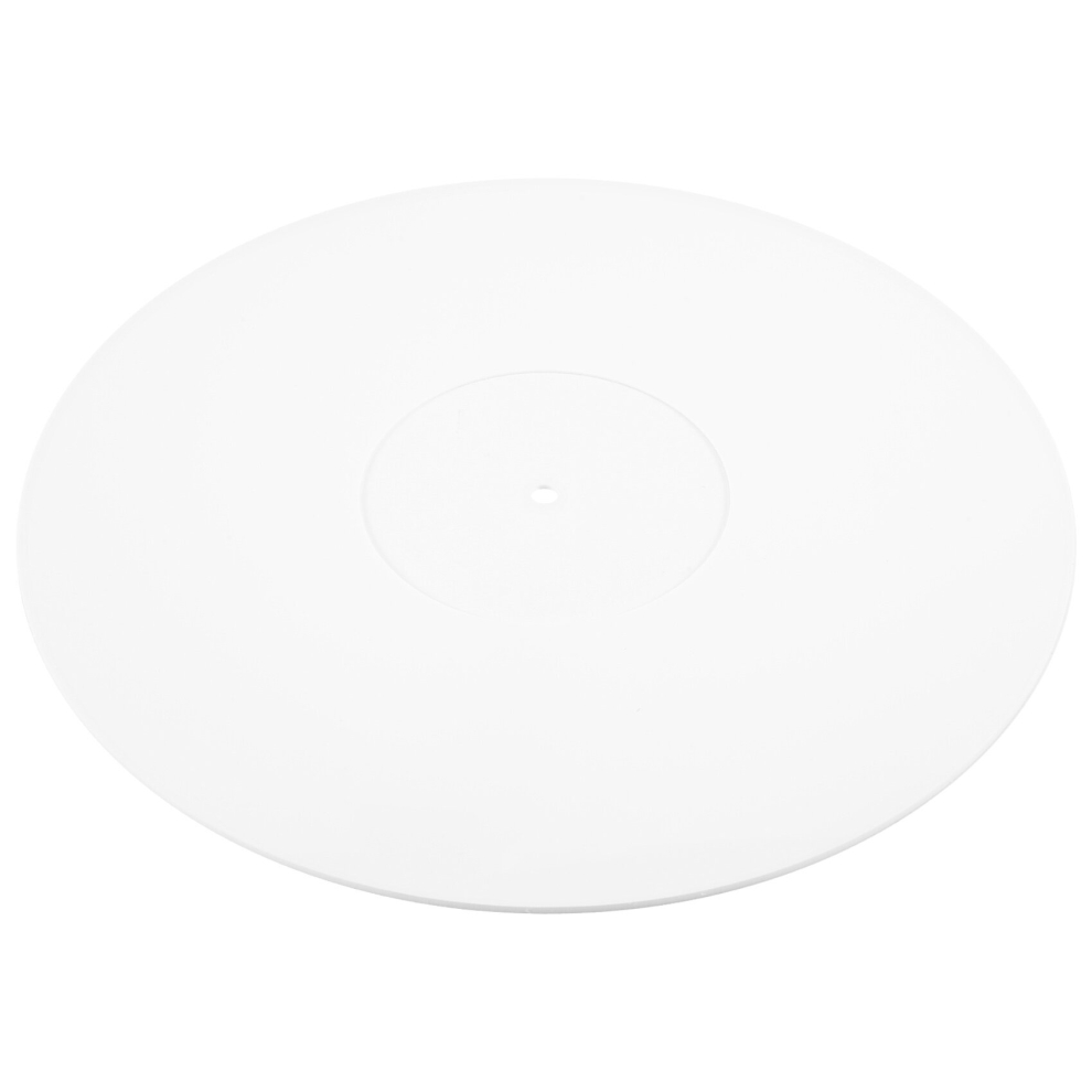 Turntable Acrylic Slipmat for Vinyl LP Record Players -12Inch (White)