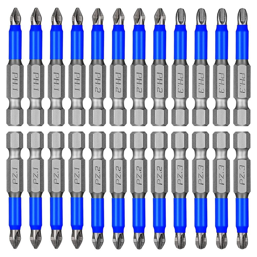 24Pcs Screwdriver Bits Set Ph1 Ph2 Ph3 Pz1 Pz2 Pz3 1/4 Inch Hex 4852751080802