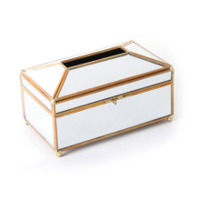 Luxury European Style Practical Mirror Glass Tissue Box - M