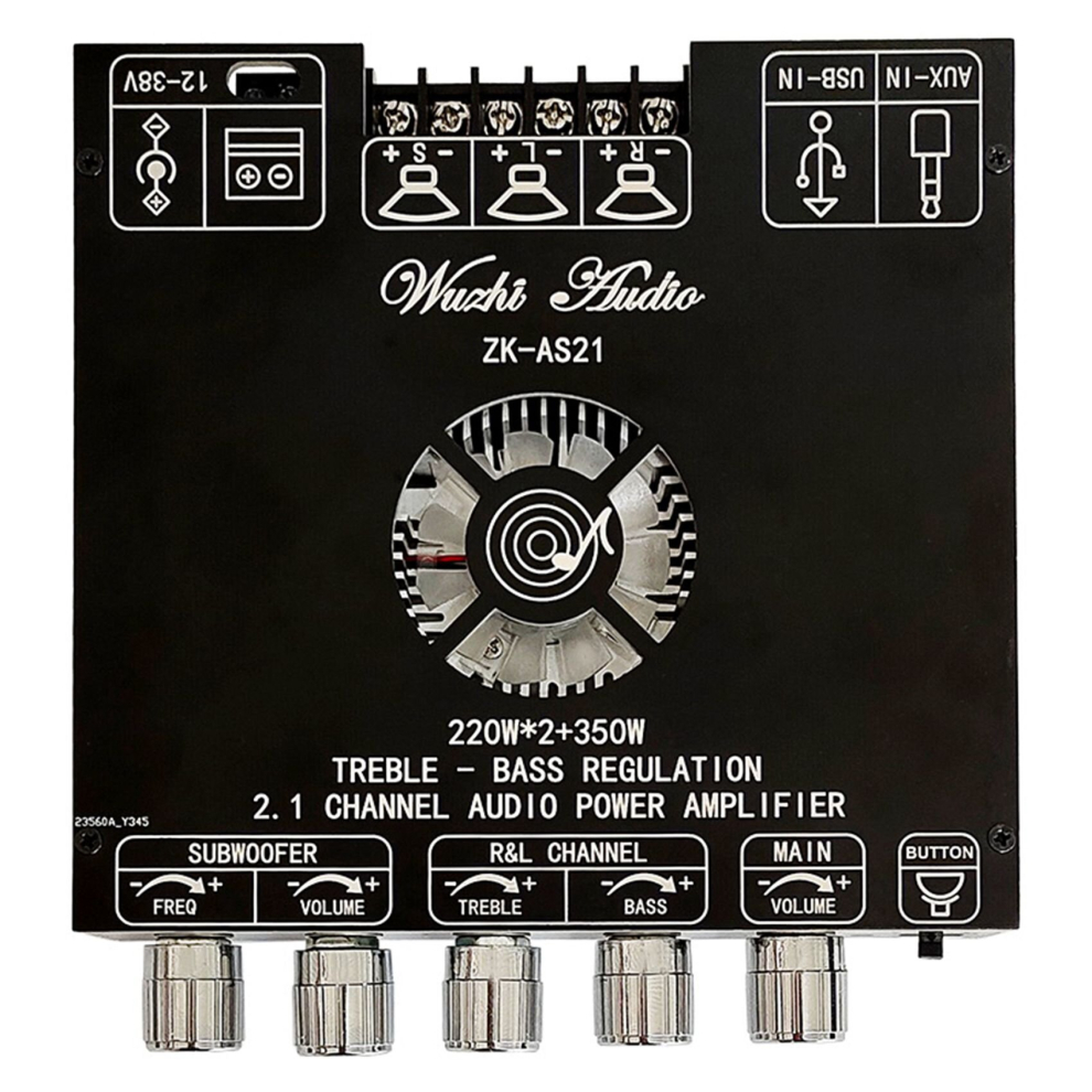 2.1 Channel Power Audio Stereo Subwoofer Amplifier Board Black 4852751079899