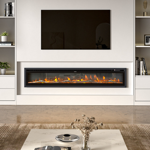 70 Inch Electric Fireplace with Remote 9 Flame Colours 900W/1800W