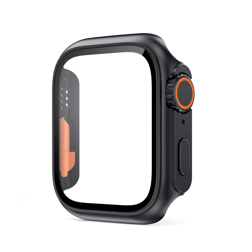 (, Iwatch S6/S5/S4/Se 44Mm) For Apple Watch Series 8 7 6 5 4 Se 45Mm 44Mm Change To Ultra Case Iwatch Cover Black 8381923444594