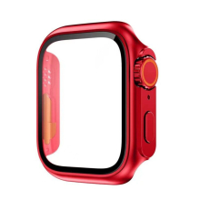 (Red, iWatch S8/S7 45mm) For Apple Watch Series 8 7 6 5 4 SE 45mm 44mm Change to Ultra Case iWatch Cover