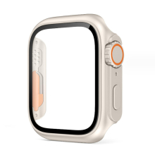 (Starlight, iWatch S8/S7 45mm) For Apple Watch Series 8 7 6 5 4 SE 45mm 44mm Change to Ultra Case iWatch Cover
