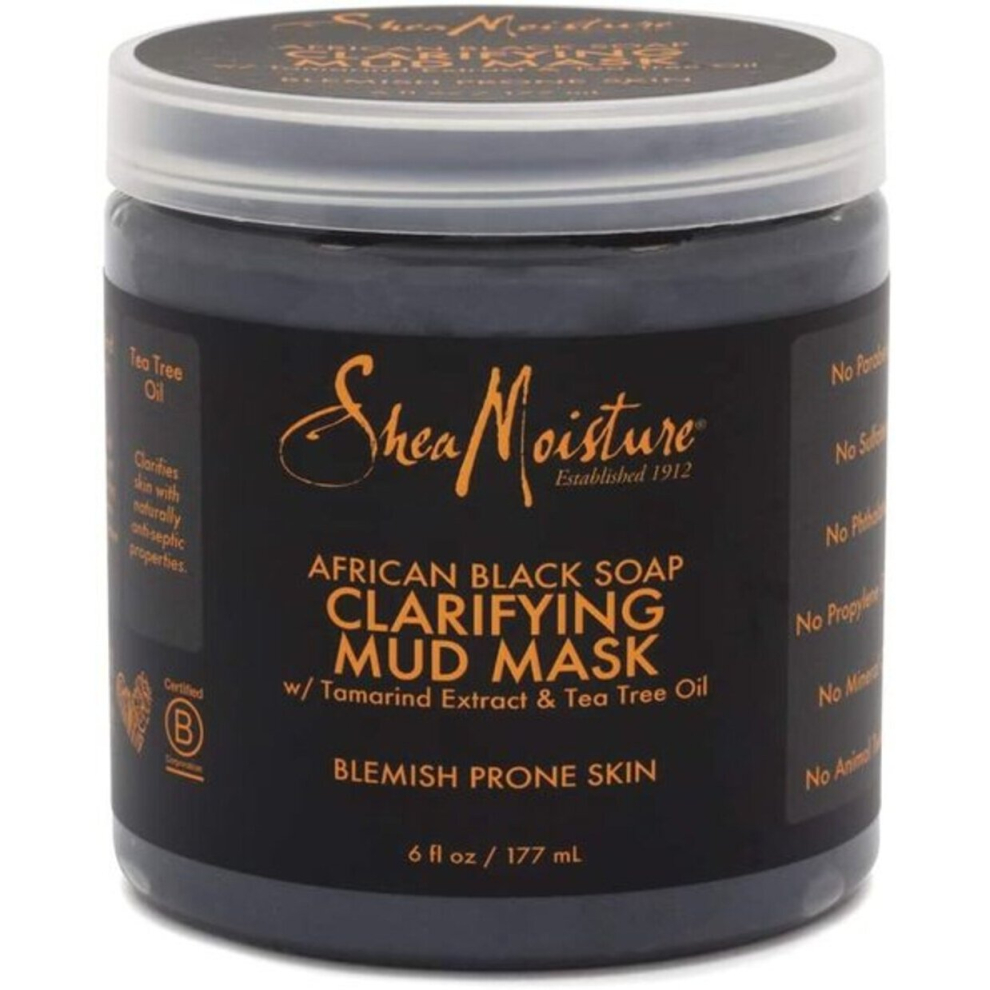 Shea Moisture African Black Soap Clarifying Mud Mask For Unisex, 177.4 ml