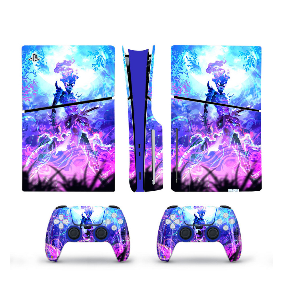 (3) PS5 Slim Disk Fortn Skin Sticker Decal Vinyl Wrap for Playstation 5 Full Set