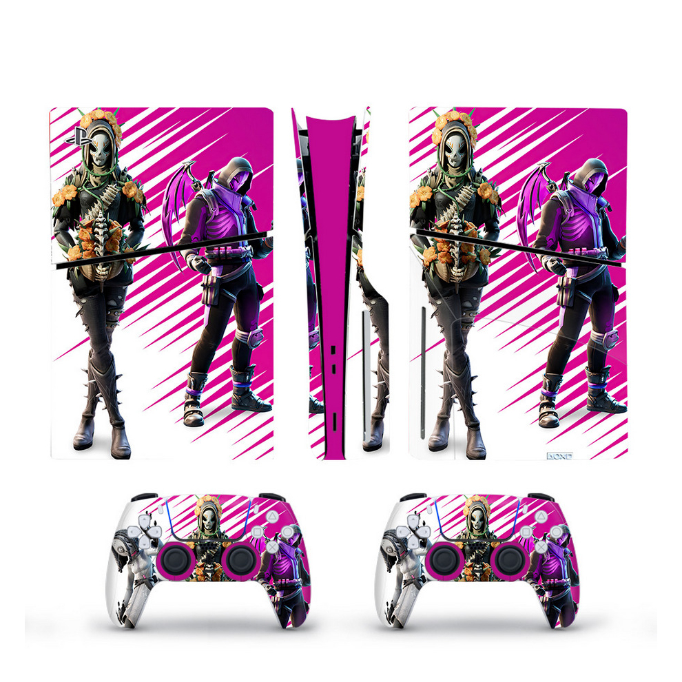 (4) PS5 Slim Disk Fortn Skin Sticker Decal Vinyl Wrap for Playstation 5 Full Set