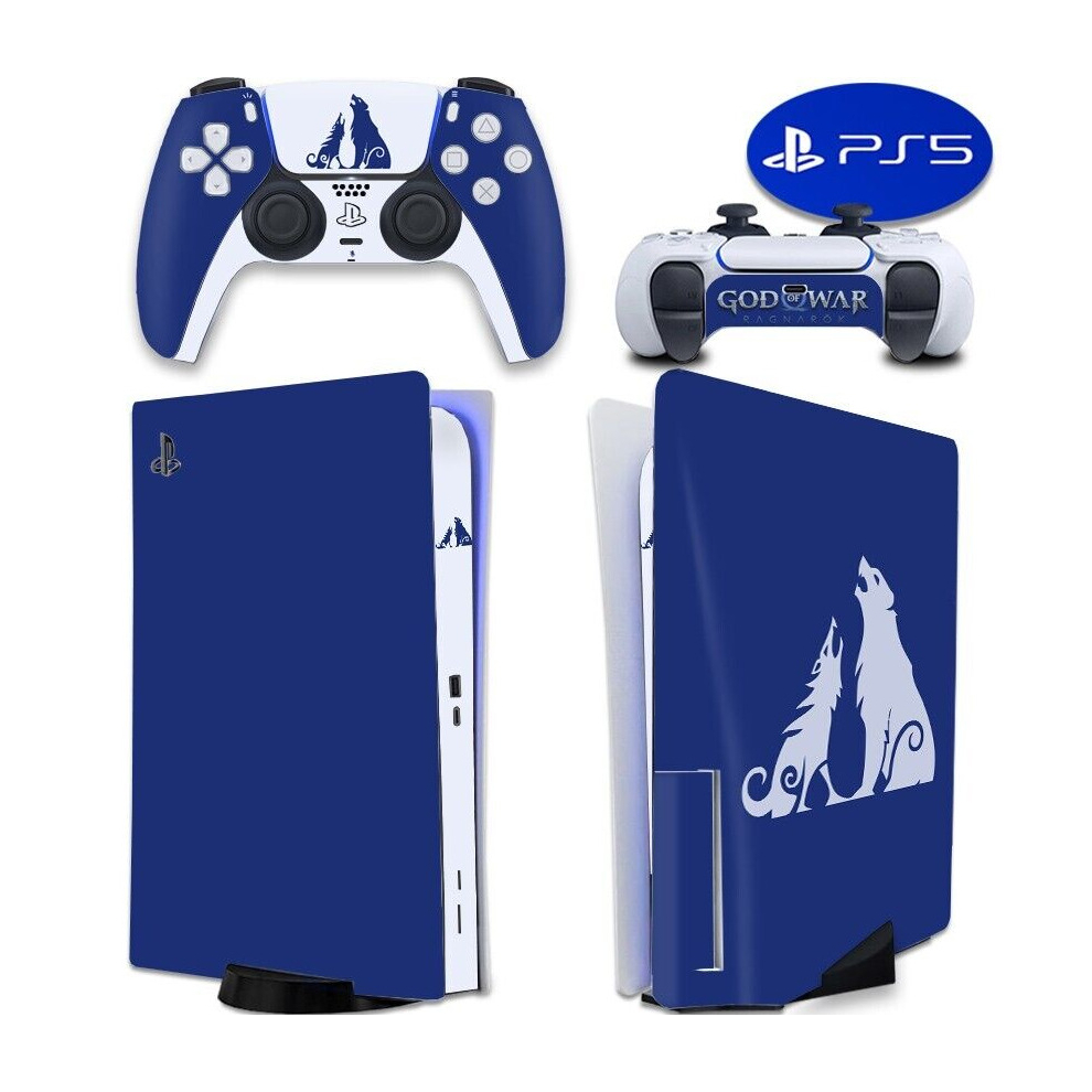 Newjass Sticker Skin For Ps5 Disc Edition Console + Controller Vinyl Decal