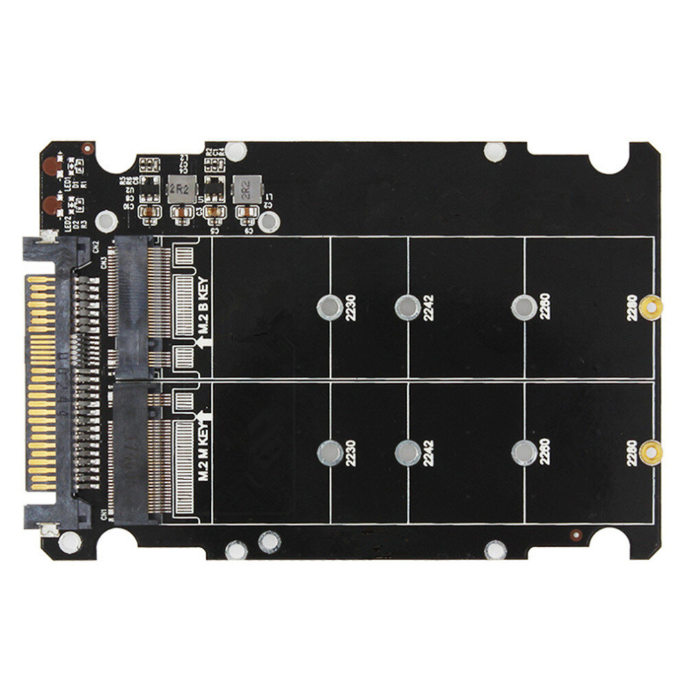 M.2 Ssd To U.2 Adapter Card Nvme Sata-Bus Ngff Ssd To Pcie U.2 Sff-8639 Black 944747046689
