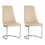 (Beige, 2) Soft Velvet With Silver Chrome Frame Dining Chairs 1