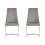 (Grey, 2) Soft Velvet With Silver Chrome Frame Dining Chairs 2
