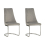 (Grey, 2) Soft Velvet With Silver Chrome Frame Dining Chairs 1
