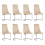 (Beige, 8) Soft Velvet With Silver Chrome Frame Dining Chairs 1