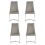 (Grey, 4) Soft Velvet With Silver Chrome Frame Dining Chairs 2