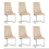 (Beige, 6) Soft Velvet With Silver Chrome Frame Dining Chairs 2
