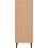 Seconique Leon 2 Drawer 2 Shelf Cabinet Medium Oak Effect Metal Legs 4