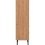Seconique Leon 2 Drawer 2 Shelf Cabinet Medium Oak Effect Metal Legs 5