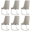 (Grey, 6) Soft Velvet With Silver Chrome Frame Dining Chairs 2