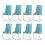 (Teal, 8) Soft Velvet With Silver Chrome Frame Dining Chairs 1
