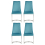 (Teal, 4) Soft Velvet With Silver Chrome Frame Dining Chairs 3