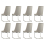 (Grey, 8) Soft Velvet With Silver Chrome Frame Dining Chairs 2