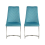 (Teal, 2) Soft Velvet With Silver Chrome Frame Dining Chairs 2