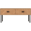 Seconique Leon 2 Drawer Coffee Table Medium Oak Effect Metal Legs 6
