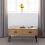 Seconique Leon 2 Drawer Coffee Table Medium Oak Effect Metal Legs 7