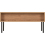 Seconique Leon 2 Drawer Coffee Table Medium Oak Effect Metal Legs 4