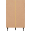 Seconique Leon 2 Door 2 Drawer Cabinet Medium Oak Effect Metal Legs 4