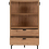 Seconique Leon 2 Door 2 Drawer Cabinet Medium Oak Effect Metal Legs 10