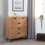 Seconique Leon 3+2 Drawer Chest Medium Oak Effect Metal Legs 10