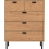 Seconique Leon 3+2 Drawer Chest Medium Oak Effect Metal Legs 9