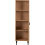 Seconique Leon 1 Door 2 Shelf Cabinet Medium Oak Effect Adjustable Shelving 6