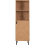 Seconique Leon 1 Door 2 Shelf Cabinet Medium Oak Effect Adjustable Shelving 9