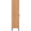 Seconique Leon 1 Door 2 Shelf Cabinet Medium Oak Effect Adjustable Shelving 5