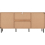 Seconique Leon 2 Door 3 Drawer Sideboard Medium Oak Effect Metal Legs 3