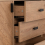 Seconique Leon 2 Door 3 Drawer Sideboard Medium Oak Effect Metal Legs 5