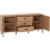 Seconique Leon 2 Door 3 Drawer Sideboard Medium Oak Effect Metal Legs 2