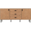 Seconique Leon 2 Door 3 Drawer Sideboard Medium Oak Effect Metal Legs 8