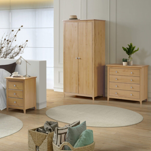Seconique Oslo 2 Door Wardrobe in Antique Pine Finish 1