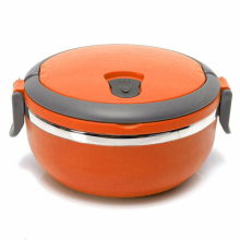 (Orange) Hot Food Flask Stainless Steel Lunch Box Thermos Vacuum Insulated Trave