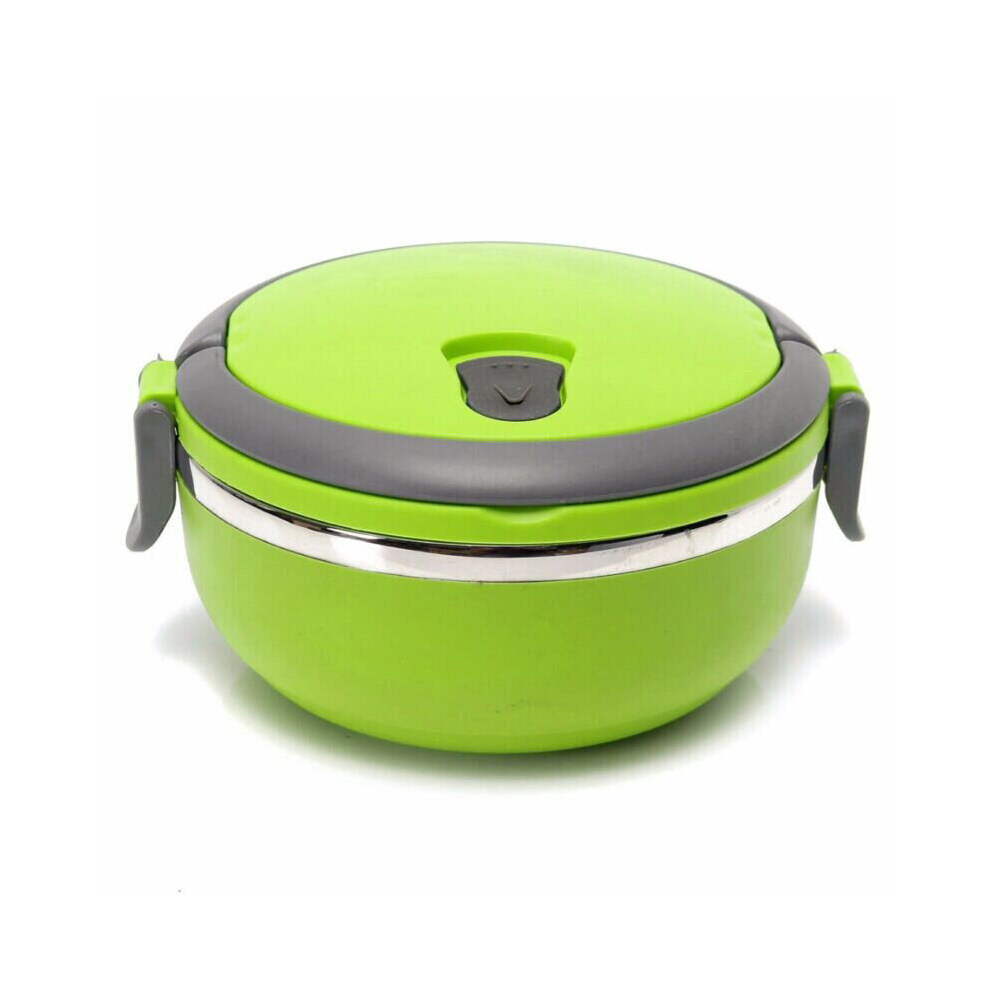 (Green) Hot Food Flask Stainless Steel Lunch Box Thermos Vacuum Insulated Trave Green